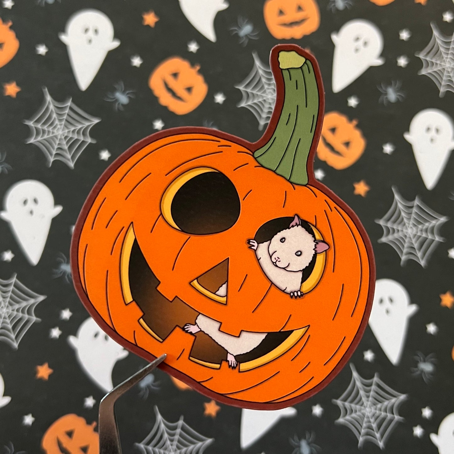 Jack-o’ Hamster Vinyl Sticker