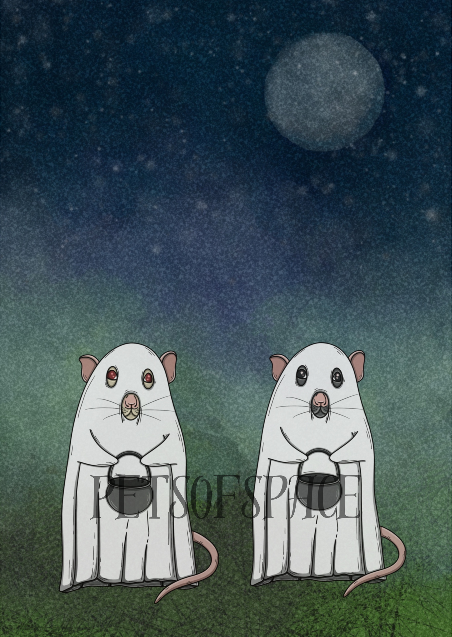 Ghost Rat Friends Print